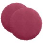 Cojines para asiento 2 pcs Rojo vino Ø 80 x 29 cm Terciopelo en Decoración | Comprar online en Foru.es