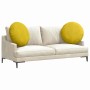 Cojines para asiento 2 pcs Amarillo Ø 80 x 29 cm Terciopelo en Decoración | Comprar online en Foru.es