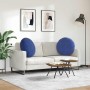 Cojines para asiento 2 pcs Azul Policía Ø 40 x 13 cm Terciopelo en Decoración | Comprar online en Foru.es