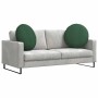 Cojines para asiento 2 pcs Verde oscuro Ø 80 cm Tela de pana en Decoración | Comprar online en Foru.es