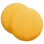 Cojines para asiento 2 pcs Amarillo Claro Ø 80 cm Tela de pana en Decoración | Comprar online en Foru.es