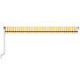 Toldo retráctil manual amarillo y blanco 600x350 cm en Toldos | Comprar online en Foru.es