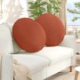 Cojines para asiento 2 pcs Rojo Naranja Ø 80 cm Tela de pana en Decoración | Comprar online en Foru.es