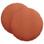 Cojines para asiento 2 pcs Rojo Naranja Ø 80 cm Tela de pana en Decoración | Comprar online en Foru.es