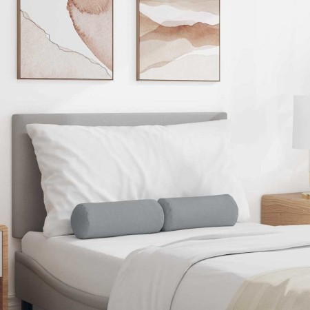 Cojines Bolster 2 pcs Gris Claro Ø 15 x 40 cm tela en Decoración | Comprar online en Foru.es
