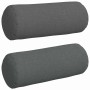 Cojines Bolster 2 pcs Gris oscuro Ø 15 x 40 cm tela en Decoración | Comprar online en Foru.es