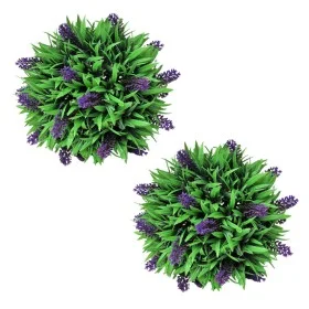 Juego de 2 bolas de boj artificial con lavanda 28 cm de vidaXL, Flora artificial - Ref: Foro24-41623, Precio: 35,42 €, Descue...