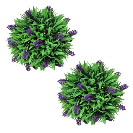 Set of 2 artificial boxwood balls with lavender 28 cm by vidaXL, artificial flora - Ref: Foro24-41623, Price: 35,42 €, Discou...