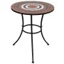 Mesa de bistro terraza mosaico terracota y blanco 60 cm de vidaXL, Mesas de jardín - Ref: Foro24-41534, Precio: 88,46 €, Desc...