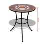 Mesa de bistro terraza mosaico terracota y blanco 60 cm de vidaXL, Mesas de jardín - Ref: Foro24-41534, Precio: 85,53 €, Desc...