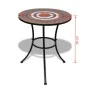 Mesa de bistro terraza mosaico terracota y blanco 60 cm de vidaXL, Mesas de jardín - Ref: Foro24-41534, Precio: 88,46 €, Desc...