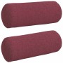 Cojines Bolster 2 pcs Rojo vino Ø 15 x 40 cm tela en Decoración | Comprar online en Foru.es