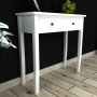 Mesa consola tocador con dos cajones blancos de vidaXL, Mesas auxiliares - Ref: Foro24-241145, Precio: 126,52 €, Descuento: %
