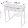 Mesa consola tocador con dos cajones blancos de vidaXL, Mesas auxiliares - Ref: Foro24-241145, Precio: 126,52 €, Descuento: %