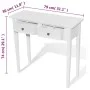 Mesa consola tocador con dos cajones blancos de vidaXL, Mesas auxiliares - Ref: Foro24-241145, Precio: 124,15 €, Descuento: %