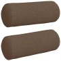 Cojines Bolster 2 pcs Marrón Ø 15 x 40 cm tela en Decoración | Comprar online en Foru.es