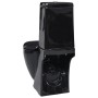 Inodoro redondo de cerámica flujo hacia abajo negro de vidaXL, Baños - Ref: Foro24-3059889, Precio: 267,22 €, Descuento: %