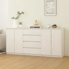 Auxiliary cabinet, 3 units, solid white pine wood by vidaXL, Sideboards - Ref: Foro24-3094813, Price: 319,29 €, Discount: %