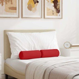 Cojines Bolster 2 pcs Rojo Ø 15 x 40 cm tela en Decoración | Comprar online en Foru.es