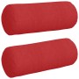 Cojines Bolster 2 pcs Rojo Ø 15 x 40 cm tela en Decoración | Comprar online en Foru.es