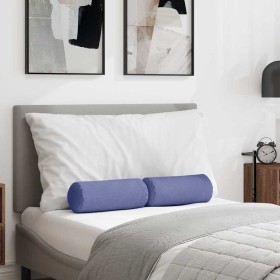 Cojines Bolster 2 pcs Azul jeans Ø 15 x 40 cm tela en Decoración | Comprar online en Foru.es