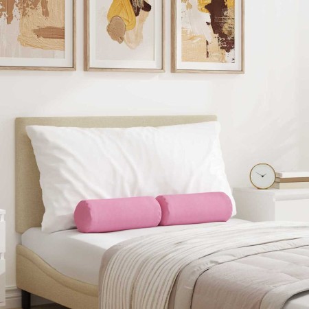 Cojines Bolster 2 pcs Rosa Ø 15 x 40 cm tela en Decoración | Comprar online en Foru.es