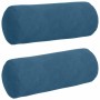 Cojines Bolster 2 pcs Azul Ø 15 x 40 cm Tela de pana en Decoración | Comprar online en Foru.es