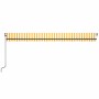 Toldo retráctil automático amarillo y blanco 600x350 cm en Toldos | Comprar online en Foru.es