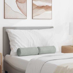 Cojines Bolster 2 pcs Gris Claro Ø 15 x 40 cm Tela de pana en Decoración | Comprar online en Foru.es