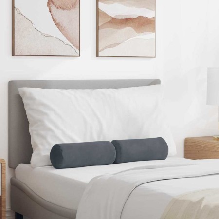 Cojines Bolster 2 pcs Gris oscuro Ø 15 x 40 cm Tela de pana en Decoración | Comprar online en Foru.es