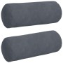 Cojines Bolster 2 pcs Gris oscuro Ø 15 x 40 cm Tela de pana en Decoración | Comprar online en Foru.es