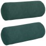 Cojines Bolster 2 pcs Verde oscuro Ø 15 x 40 cm Tela de pana en Decoración | Comprar online en Foru.es
