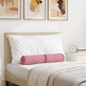 Cojines Bolster 2 pcs Rosa Ø 15 x 40 cm Tela de pana en Decoración | Comprar online en Foru.es