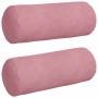 Cojines Bolster 2 pcs Rosa Ø 15 x 40 cm Tela de pana en Decoración | Comprar online en Foru.es