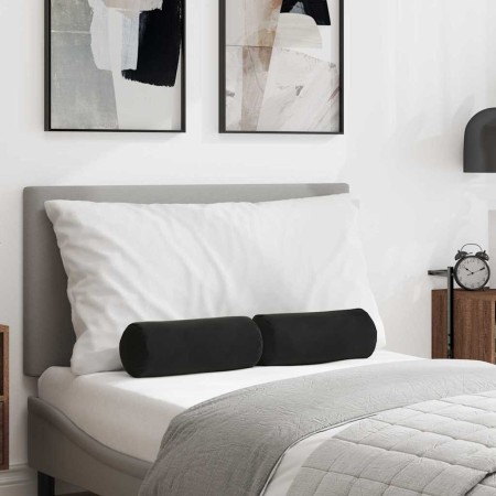 Cojines Bolster 2 pcs Negro Ø 15 x 40 cm Tela de pana en Decoración | Comprar online en Foru.es