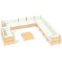 Muebles de jardín 12 piezas y cojines madera maciza de pino de vidaXL, Conjuntos de jardín - Ref: Foro24-3096929, Precio: 995...