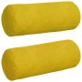 Cojines Bolster 2 pcs Amarillo Ø 15 x 40 cm Tela de pana en Decoración | Comprar online en Foru.es
