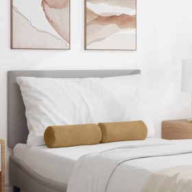Cojines Bolster 2 pcs Marrón Ø 15 x 40 cm Tela de pana en Decoración | Comprar online en Foru.es