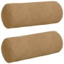 Cojines Bolster 2 pcs Marrón Ø 15 x 40 cm Tela de pana en Decoración | Comprar online en Foru.es