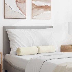Cojines Bolster 2 pcs Crema Ø 15 x 40 cm Tela de pana en Decoración | Comprar online en Foru.es