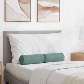 Cojines Bolster 2 pcs Verde Mar Ø 15 x 40 cm Tela de pana en Decoración | Comprar online en Foru.es
