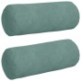Cojines Bolster 2 pcs Verde Mar Ø 15 x 40 cm Tela de pana en Decoración | Comprar online en Foru.es