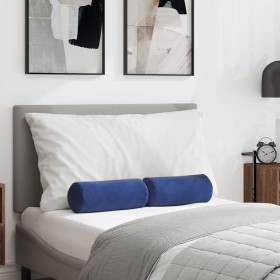 Cojines Bolster 2 pcs Azul Policía Ø 15 x 40 cm Tela de pana en Decoración | Comprar online en Foru.es