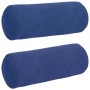 Cojines Bolster 2 pcs Azul Policía Ø 15 x 40 cm Tela de pana en Decoración | Comprar online en Foru.es