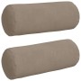 Cojines Bolster 2 pcs Taupé Ø 15 x 40 cm Tela de microfibra en Decoración | Comprar online en Foru.es