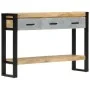Mesa consola madera maciza de mango rugosa 110x30x76 cm de vidaXL, Mesas auxiliares - Ref: Foro24-351619, Precio: 214,88 €, D...