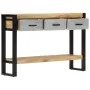 Mesa consola madera maciza de mango rugosa 110x30x76 cm de vidaXL, Mesas auxiliares - Ref: Foro24-351619, Precio: 214,88 €, D...
