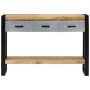 Mesa consola madera maciza de mango rugosa 110x30x76 cm de vidaXL, Mesas auxiliares - Ref: Foro24-351619, Precio: 218,20 €, D...