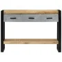 Mesa consola madera maciza de mango rugosa 110x30x76 cm de vidaXL, Mesas auxiliares - Ref: Foro24-351619, Precio: 214,88 €, D...