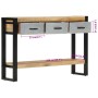 Mesa consola madera maciza de mango rugosa 110x30x76 cm de vidaXL, Mesas auxiliares - Ref: Foro24-351619, Precio: 218,20 €, D...